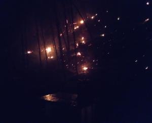 Fire broke out in the forest adjacent to Chandi School