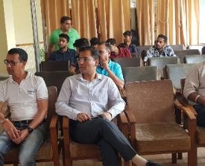 Prime Minister's address seen on LED screen at Krishi Vigyan Kendra Kendra