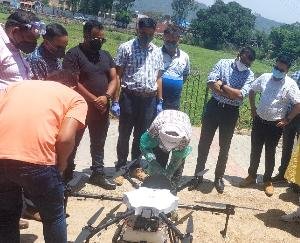 Drone will spray medicine in the historic pond