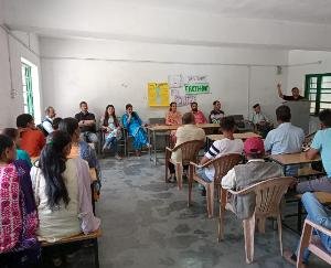 Dialogue conducted in Jabari School