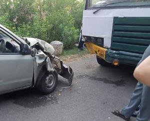  Alto and HRTC bus collided with each other