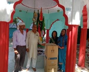 Jogendra Sharma donated Water Cooler to Baba Balle Da Pir Mandir