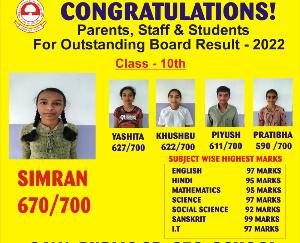 The children of SVN increased the pride of the school