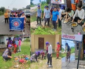 On the fourth day of NSS camp, Rajendra Kumar gave a message on nationalism to the children