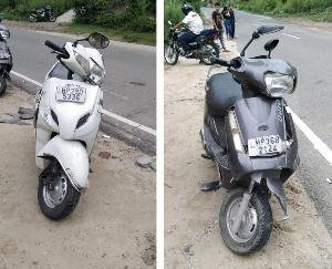 Collision of two scooty in Sapri