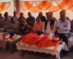 meeting of Haled Block Congress Party, tell how many were given employment in the area 