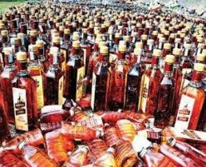 11 bottles of country-made illegal liquor recovered from the car