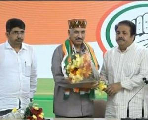 Big blow to BJP, former president Khimi Ram Sharma joined Congress