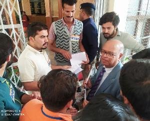 NSUI submitted memorandum to the executive members in the university