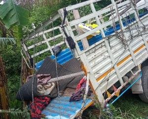 trolley full of devotees overturned in a ditch in Sheetla's village Kaharu