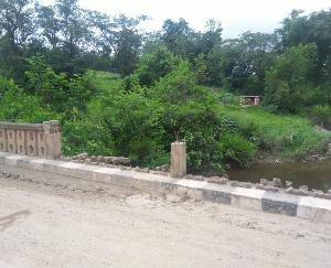 Half railing of bridge connecting Mohal missing