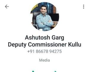Vicious created a fake WhatsApp profile in the name of Deputy Commissioner Ashutosh Garg