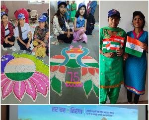 Rangoli competition held in college on the elixir of independence