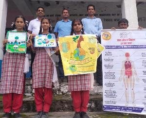 Painting competition organized by Jal Shakti Mandal in Thakurdwara School