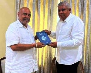 Avinash Rai Khanna met the newly elected Vice President Jagdeep Dhankhar, congratulated