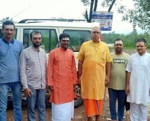Director of Central Sanskrit University, Balahar, Prof. Madan Mohan Pathak completed the act of bathing