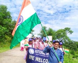 Students of Salel School took out tricolor awareness rally