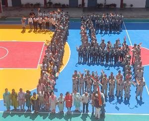  Tricolor rally taken out in MCM DAV College on the occasion of Amrit Mahotsav of Independence