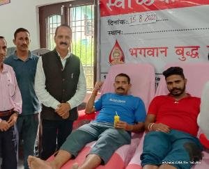 Celebrated the elixir of freedom by donating blood in Panchayat Kholi