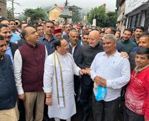 JP Nadda visited Mall Road and Ridge