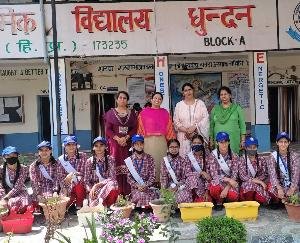 NSS unit planted medicinal and ornamental plants in Dhundan school