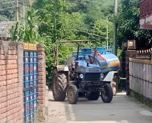 People are craving for water for the last 9 days in Lambagaon, today got water from the tank
