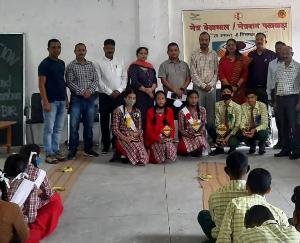 District level eye donation and eye care fortnight organized in Beed School