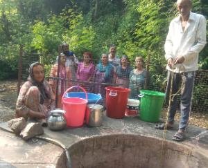  Dozens of villagers of Jhamrot village yearning for water, many times pleaded with the department