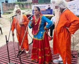  Promotion of various schemes given through song and music in Panchayat Saheda and Nadehar