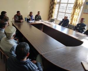 जनमंच के संबंध में चिन्हित ग्राम पंचायतों के प्रधानों के साथ बैठक आयोजित