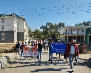 Jaisinghpur College students take out awareness rally on World AIDS Day