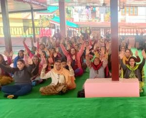 Satsang program organized by Divya Jyoti Jagrati Sansthan in Mataur