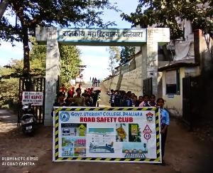 Road Safety Club organized an awareness rally in Dhaliara