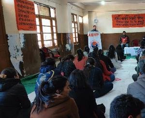  Unit level practice class organized by ABVP Himachal University Unit