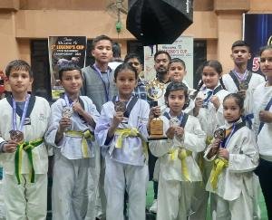 Khudinya's children won Gold and Silver in Taekwondo Championship held in Baddi