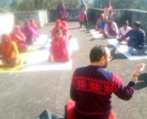  Yoga camp organized in Haldara Kauna