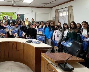 Technopak advisors distributed free reading material to students in Seema Mahavidyalaya