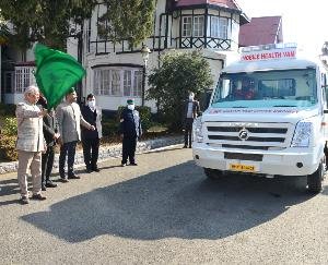 The governor flagged off the mobile health van