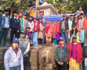  On the fourth day of the NSS camp, the volunteers cleaned the Babdi