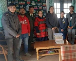 Volunteers of College Sanjauli collected books under Mission Gyanodaya