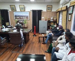 Anti Ragging Committee meeting chaired by Principal Bhanu Awasthi at Medical College Tanda