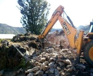 वरिष्ठ माध्यमिक विद्यालय दाड़लाघाट के खेल मैदान का कार्य शुरू