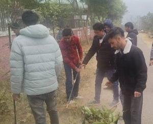 Astrology students launched cleanliness campaign in Ved Vyas campus