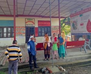 The head of Panchayat Rajiana hoisted the tricolor on the 74th Republic Day