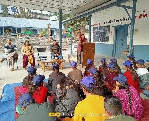  On the sixth day of NSS camp, the retired Principal taught the lesson of moral values