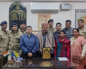 Ashok Sharma, the driver posted in the Police Office Jwalamukhi, retired