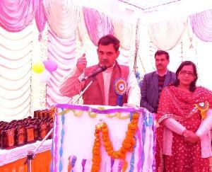 Sanjay Awasthi flagged off the bus on Dhaini to Gambharpul Banoh link road