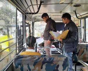 SDM and DSP inspected road safety rules in school buses