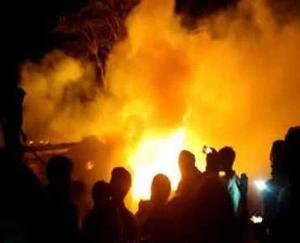 Solan: A- sudden -fire -broke- out- in -the- Adinath- Elkochem- godown- in- Baddi- industrial -area- of- ​​the- district.