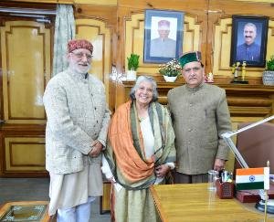 Shimla: Viplav Thakur made a courtesy call on Speaker Kuldeep Pathania